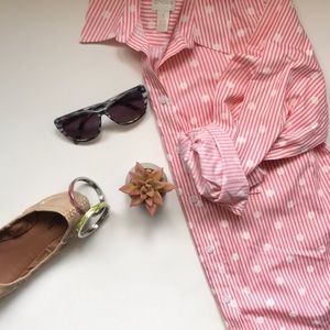 Chico’s polka dot & stripe blouse 👚